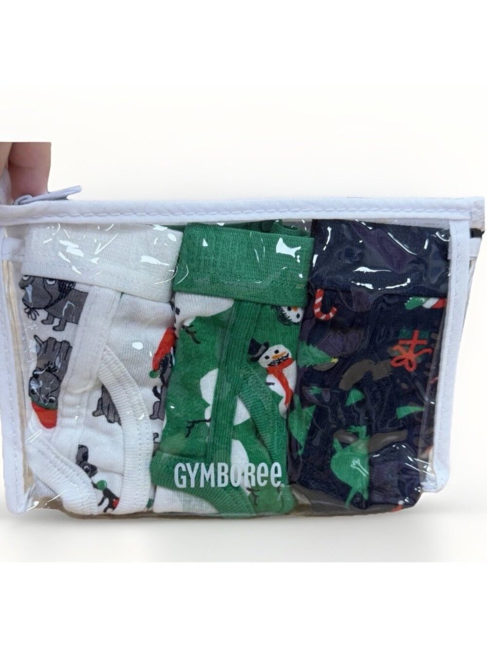 Gymboree Boy's Briefs Underwear 3-Pack size XS/4 Christmas Snowman Dinosaurs